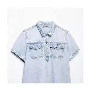 여자 청치마 스커트 여름 아이템 스트릿 일자 반팔 데님 원피스 ST2