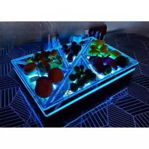 led접시 과일안주접시 플레이팅 디저트 주점 홈바 바 조명 술집 다과 과일 파티 4칸