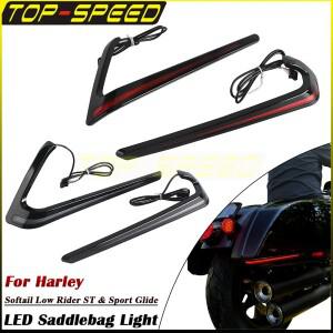 할리 스포츠 글라이드 FLSB 로우 라이더 ST FXLRST 엘 디아블로 2022-2024 바이크 오토바이 LED 새들백 라