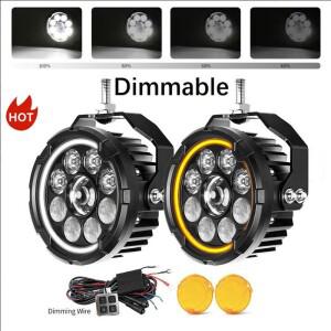 2026년형 신형 바이크 오토바이 헤드라이트, 상향등/하향등, 황색/백색 DRL, 보조 조광 가능 외부 스포트라