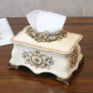 엔틱 티슈케이스 북유럽풍 빈티지 티슈커버 럭셔리 북유럽