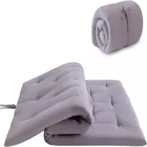 몰리닷 일본식 바닥 매트리스 이불 트윈 사이즈 39인치 x 80 2.5인치 두꺼운 다다미 휴대용 접이식 침대