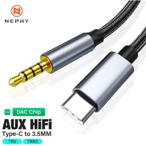 USB C to 3.5mm 잭 AUX 오디오 케이블 자동차 스피커 하이파이 헤드폰 어댑터 아이폰호환 17 16 프로 삼성