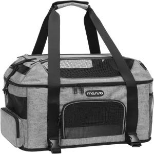 MOSISO 고양이 개 반려동물 캐리어 항공사 승인 22파운드 미만의 소형 위한 최고 확장형 소프트 펫 가방