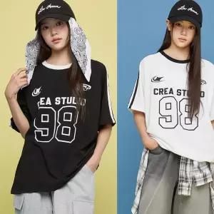 [보리보리/모데쯔]주니어 여름 98 트랙 나그랑 반팔티 등교 10대 초등학생