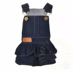 [반려] 강아지 데님 멜빵 강아지원피스 강아지멜빵