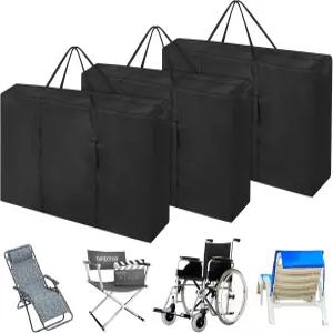 웨스노이 대형 접이식 의자 보관 가방 3개 무중력 헤비 듀티 마사지 테이블 휴대용 케이스 포함 라운지