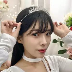 [하프클럽/]웨딩 티아라 왕관머리띠 A