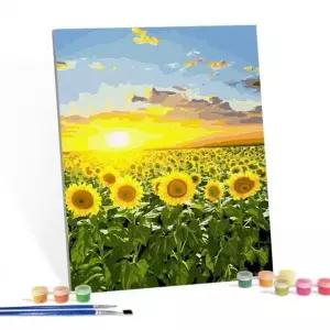[하프클럽/알티피아]DIY 명화 그림 그리기 세트 유화 캔버스 해바라기 빛나는 아크릴