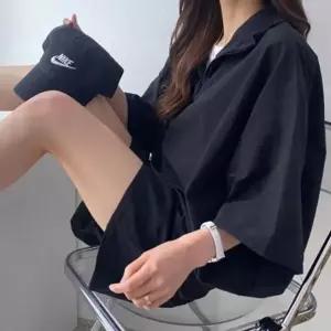 여성 여름 반팔 아노락 반집업 숏 반바지 트레이닝세트