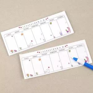 미니 주간 스케줄노트 다이어리 계획노트 메모 지 장