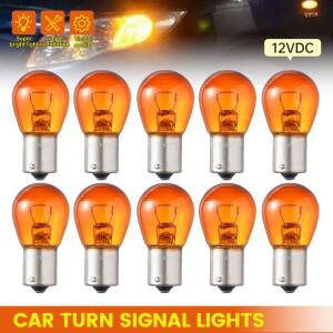 10pcs/2pcs 자동차 표시 등 브레이크 역방향 램프 주차 조명 LED 전구 1156 BAU15S PY21W 12V 앰버 노란색