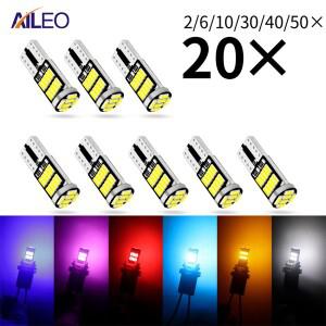 AILEO LED W5W T10 168 194 192 조명 Canbus 유리 COB 6000k 주차 돔 마커 웨지 번호판 램프 전구 흰색 녹