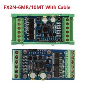 FX2N-10MT FX2N-6MR PLC 산업용 제어 보드(기본 프로그램 케이블 포함) 아날로그 입력 0-10V DINRail 설치