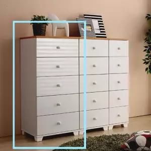 안방 아이방 옷수납용 5단 하얀 서랍장500 / 국민 장농 유아옷 아동 초등