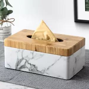 휴지 포장 티슈 키밍 케이스 인테리어 위생 실용적 대리석 거실 각 [m841D80]