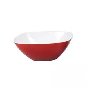 [콩심팥심]적색 사각 폴리카보네이트 샐러드볼 투톤