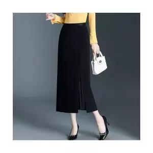 여자 데일리 H라인 스커트 투트임 정장 가을 하이웨스트 중기장 기장 A라인 힙업 원턱 SPO마켓3