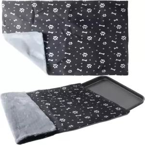 Klmnop 세척 가능한 개 상자 팬 커버 리버서블 쿨 사이드 및 웜 침대 라이너 36인치 애완동물 케이지 전용