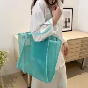 [하프클럽/]메쉬 숄더 네트 비치 데일리백 토트백 가방