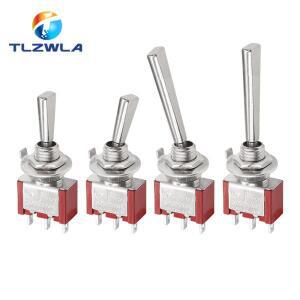 플랫 핸들 6mm 패널 마운트  토글 스위치 3/6핀 2/3 ON OFF 잠금 순간 RC 모델 리모콘