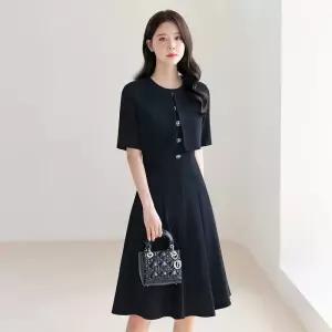 (~XXL까지) 토레네 라운드넥 레이어드 플레어 원피스 여름 하객룩 오피스룩 데이트 모임 미시 빅사이즈