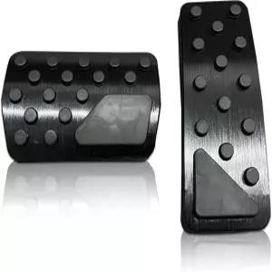 미츠야 2 PCS 알루미늄 합금 미끄럼 방지 페달 브레이크 커버 2011-2023 지프 그랜드 체로키 닷지 듀랑고용