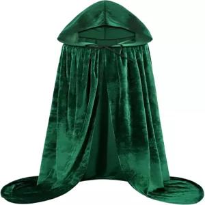 사르펠 후드 망토 벨벳 할로윈 여성 마녀 의상 뱀파이어 마법사 로브 남성 코스프레