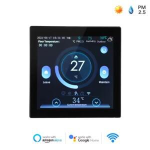 CO2 및 습도 센서 컨트롤러가 장착된 WiFi 스마트 조절기 전기 바닥 난방용 물/가스 보일러 작동