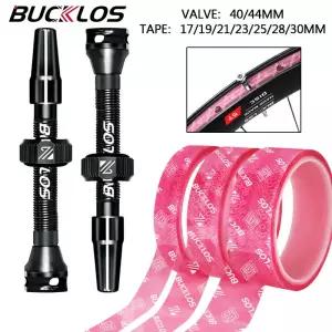BUCKLOS 40MM 자전거 튜브리스 밸브 CNC 도로 Presta 림 테이프 MTB F/V Wheelset 스트립