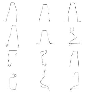 12Pcs 범용 헤드라이트 리테이너 스프링 클립 클램프 헤드램프 딥 빔 전구 홀더 H1/H3/H4/H7용