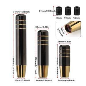 자동차 범용 9cm 13cm 18cm 알루미늄 블랙 골드 기어 시프트 노브 레이싱 수동 변속기 시프터 레버 3개의