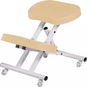마스터 마사지 스타 프로그램 스틸 자세 무릎 꿇기 의자 사무실용 등받이 포함 - 금속 접이식 크림