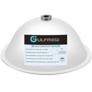 [미국배송] 걸프뮤 1팩 드릴 더스트 보울 & 홀 톱 - 드릴링 오목한 조명 설치 및 모든 톱 실리콘 투명 집진기 내구성을 위한 베어링 추가