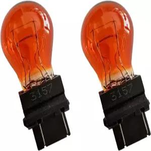DUSCOKE 3157 자동차 할로겐 전구 12V P27-7W 3000K 브레이크/리버스/테일/턴 시그널/사이드 마커 라이트