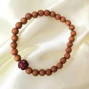 [하프클럽/]연꽃 염주 팔찌 복숭아나무 목걸이 조각 6밀리