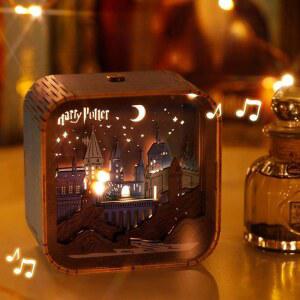 원목 무드등 침실 오르골음악 레트로 음악 동굴 티비