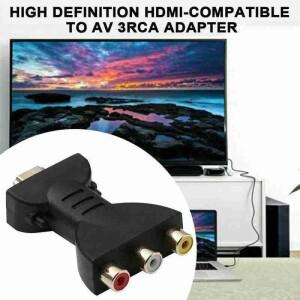 HDMI-To-3RCA HDMI-AV HD 변환기 복합 어댑터 골드 플러그 순수 구리 코어 빨간색 노란색 흰색 로터리 AV