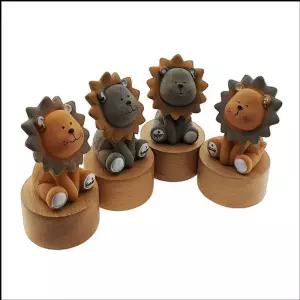 회전 오르골 소형 라이온 색상랜덤 4곡 중 선택1