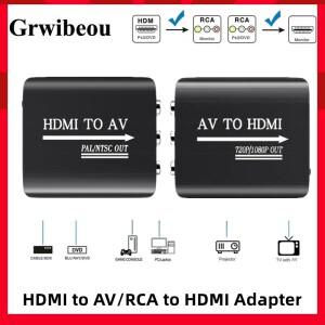 1080P HDMI 호환 RCA AV 컨버터 어댑터 to 오디오 비디오 HDMI2AV NTSC 지원 USB 케이블 포함 TV 박스용