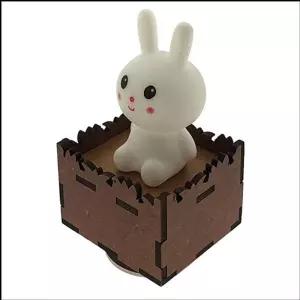 핸드 메이드 사각 회전 오르골 토끼 4곡 중 선택 1