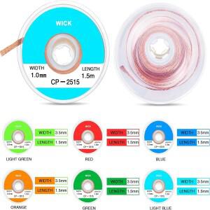 납땜 제거 메쉬 브레이드 테이프 구리 용접 제거기  1 ~ 4mm 와이어 심지 주석 리드 코드 플럭스 BGA 수리