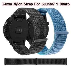 SUUNTO7/9/9Baro/Spartan Sport/손목 Hr 시계 밴드 교체 패션 팔찌 용 소프트 나일론 24mm 루프 스트랩 손