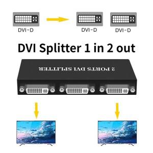 DVI 분배기 1x2 확장기 어댑터 1 IN 2 OUT HD 1080P 프로젝터 모니터 컴퓨터 그래픽 카드용