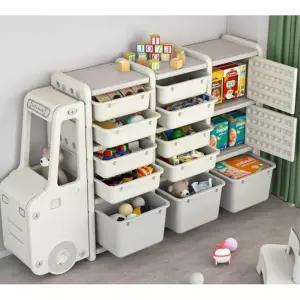 유아용품 장난감 대용량 자동차 5단 정리함 미니카 수납장 인형 보관박스 기저귀
