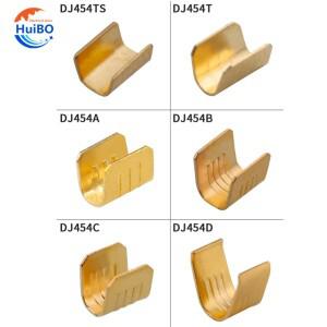 100 개/몫 U 자형 압착 단자 H62 황동 와이어 버클 폴리 코 커넥터 DJ454TS/T/A/B/C/D 0.2-10mm2