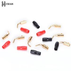 스피커 단자 와이어 핀 플러그  바나나 커넥터  나사 잠금 케이블 어댑터  고무 커버 세트  2mm  8 개