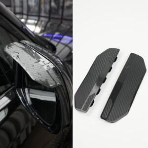 2PCS 유니버설 스냅온 사이드 미러 레인 가드 | 자동차 바이저 눈썹 커버, SUV, 트럭, RV, 차량 액세서리 u200B용 탄소 섬유 방수 보호기