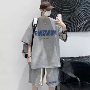 에이치플러스몰 남성 오버핏 와플면 반팔티셔츠 반바지 셋업 추리닝세트 남자추리닝 여름셋업 남자셋업