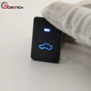 1Pc 키 스위치 파란색 LED 라이트 자동차 트렁크 뚜껑 뒷문 오픈 푸시 버튼 부팅 릴리스 toyota호환 Camry